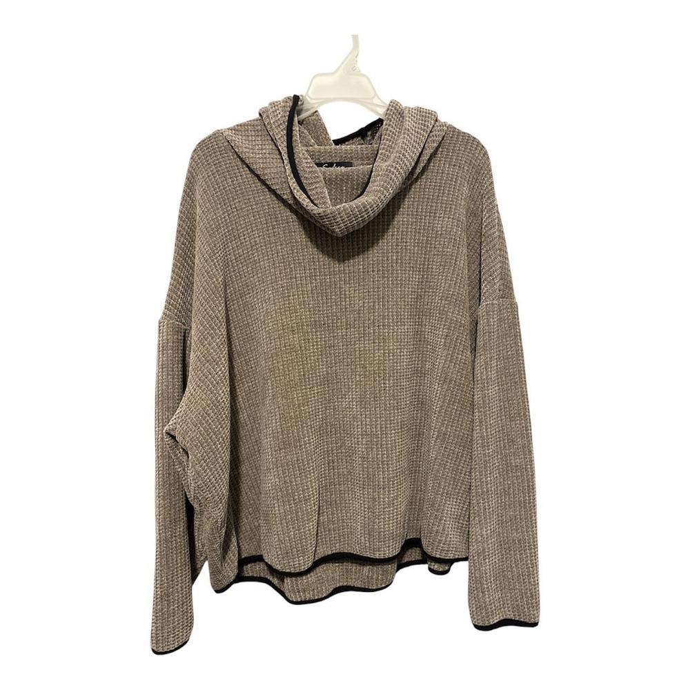 Sydney USA Brown & black waffle knit hoodie